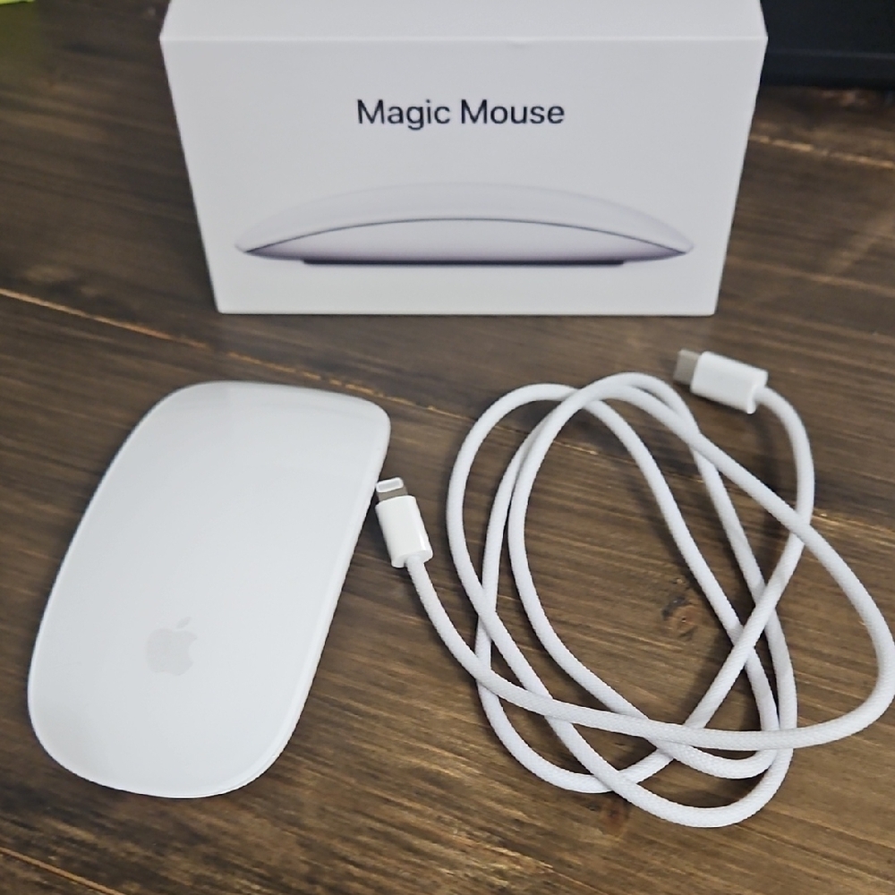 Apple White Magic Mouse Sleek Design Multi-Touch